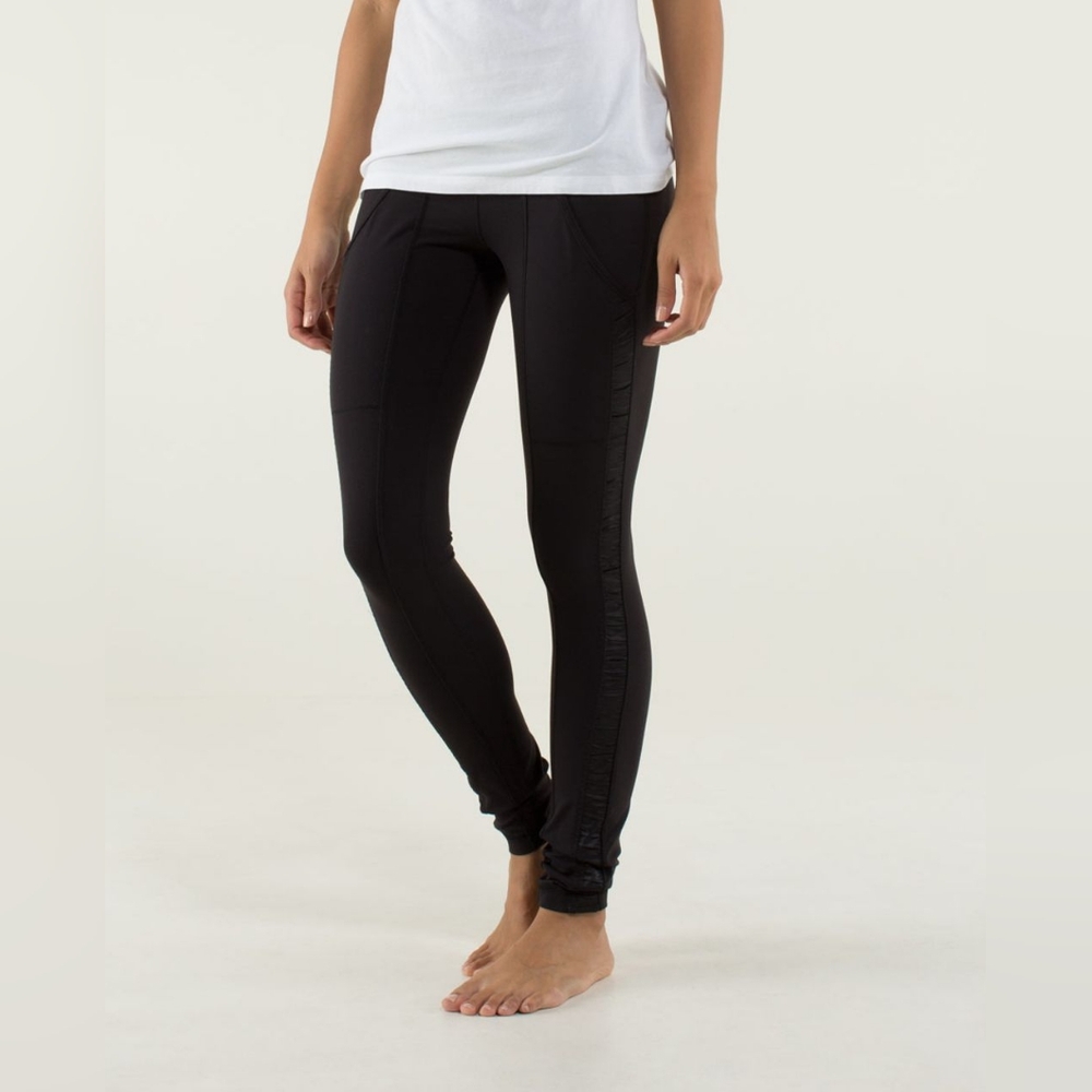 Lululemon Practice Daily Pants Black Size 4 - Picture 3 of 10